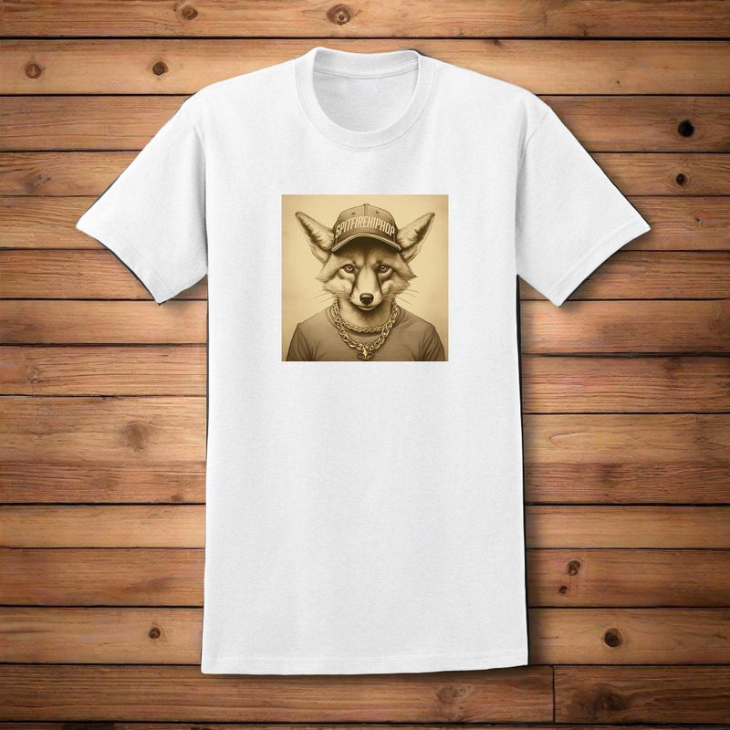 Gold Chain Fox White T-Shirt