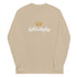 SpitFireHipHop Crowned Culture Long-Sleeve T-Shirt featuring gold crown and signature SpitFireHipHop script design
