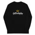 SpitFireHipHop Crowned Culture Long-Sleeve T-Shirt featuring gold crown and signature SpitFireHipHop script design