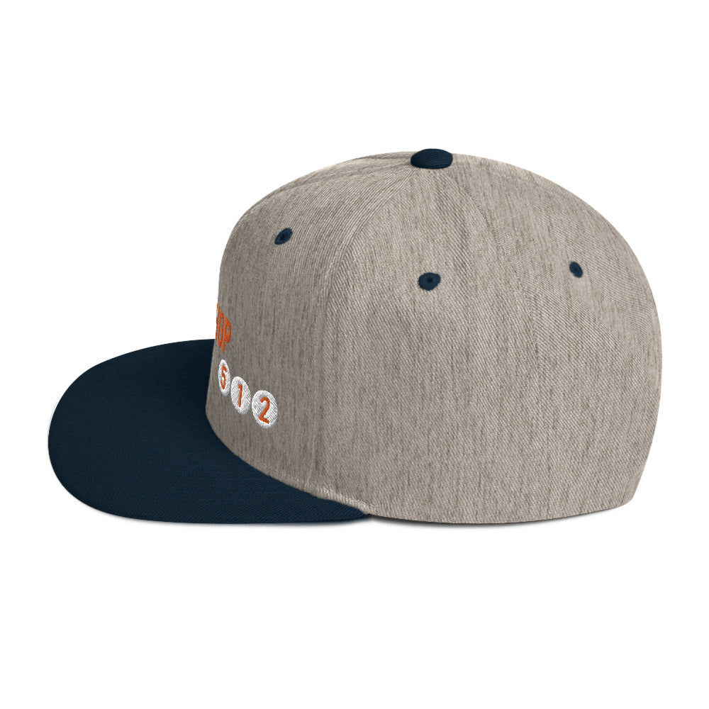 Austin Area Code Snapback Heather Grey & Navy