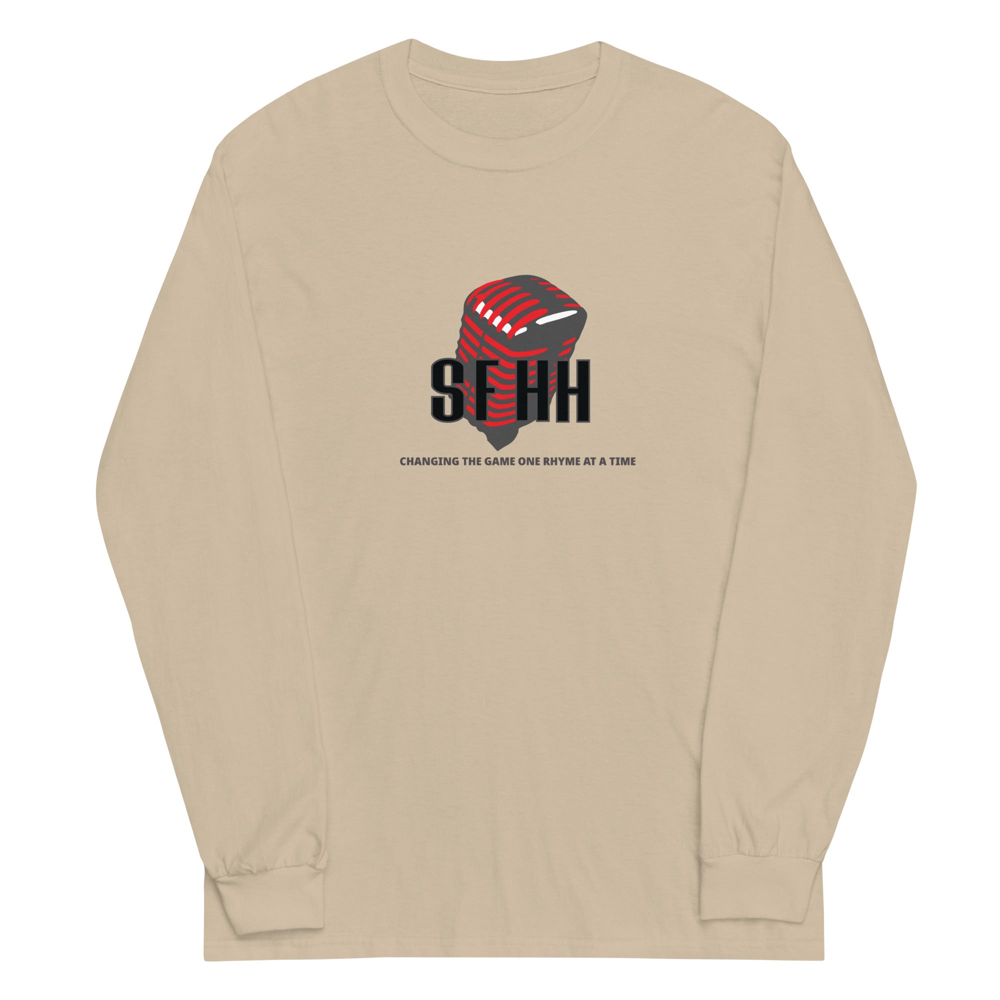SpitFireHipHop Changing The Game long sleeve t-shirt featuring bold typography, premium hip-hop streetwear designed for independent artists and creators