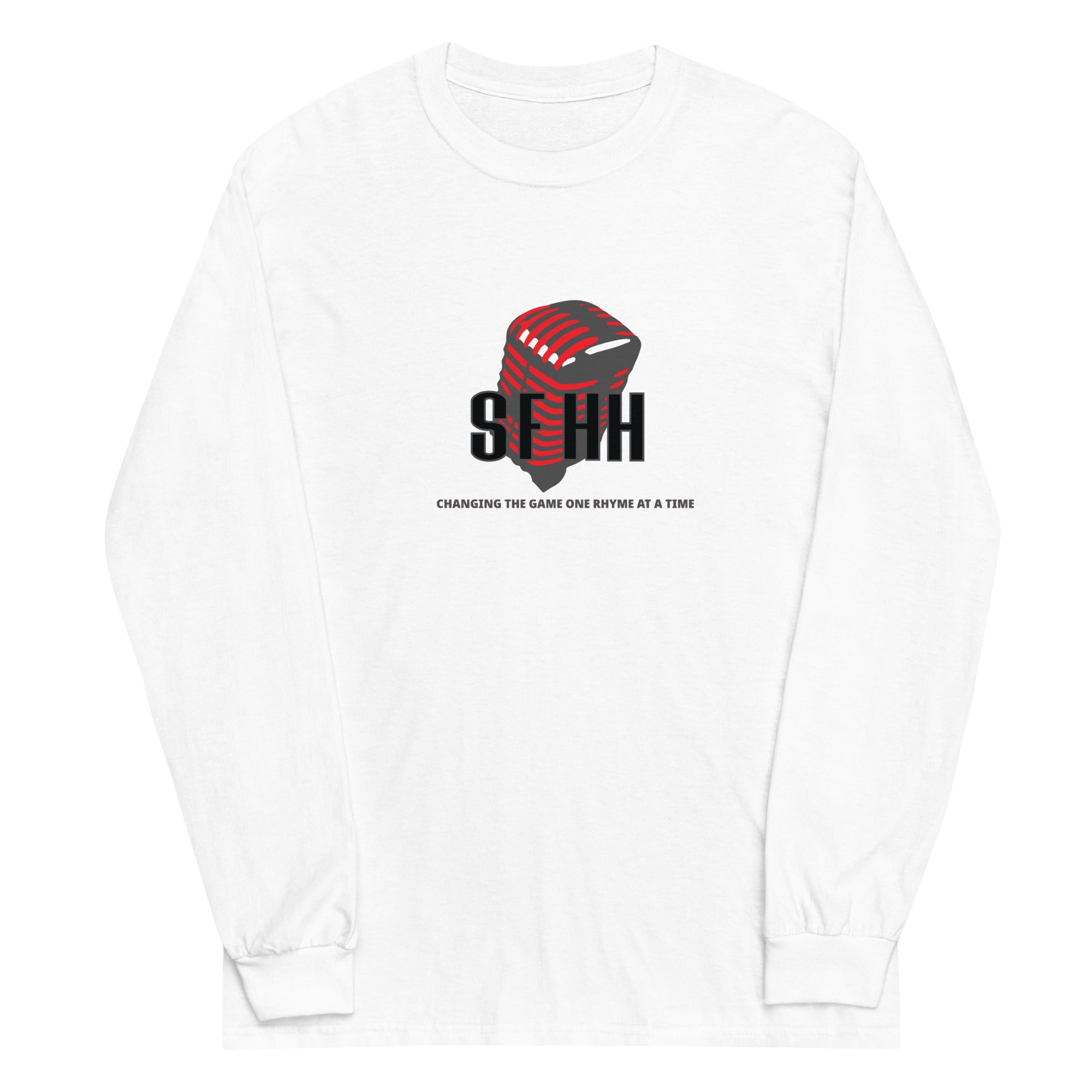 SpitFireHipHop Changing The Game long sleeve t-shirt featuring bold typography, premium hip-hop streetwear designed for independent artists and creators