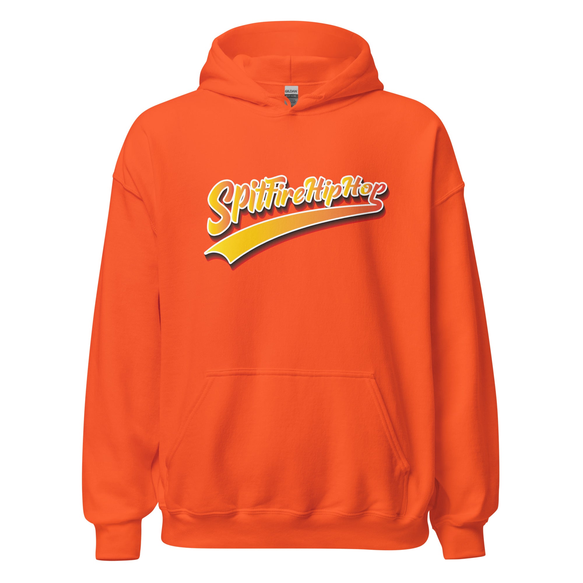 SpitFireHipHop Letterman Hoodie featuring bold varsity-style lettering, premium streetwear hoodie designed for Hip-Hop culture and independent artists