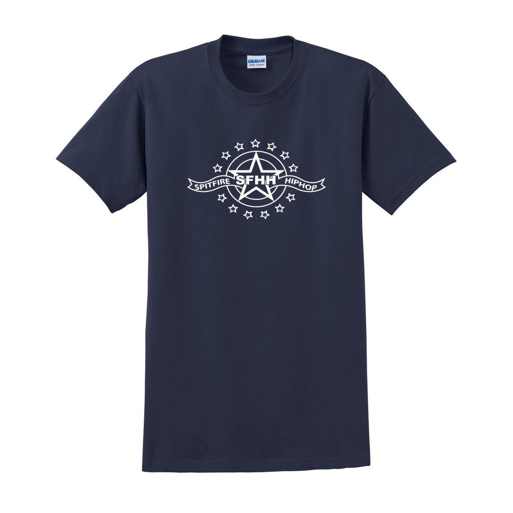 SpitFireHipHop Stars Navy Blue Short Sleeve