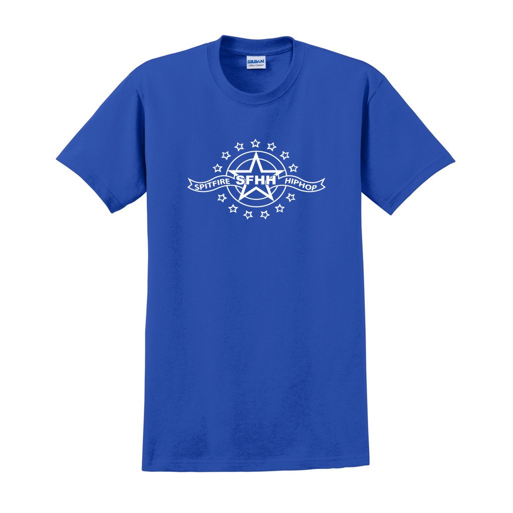 SpitFireHipHop Stars Royal Blue Short Sleeve