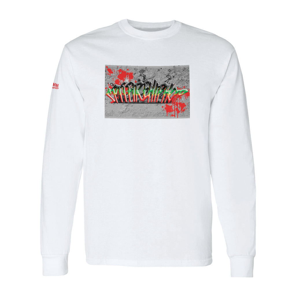 Graffiti Men's Long Sleeve T-Shirt White