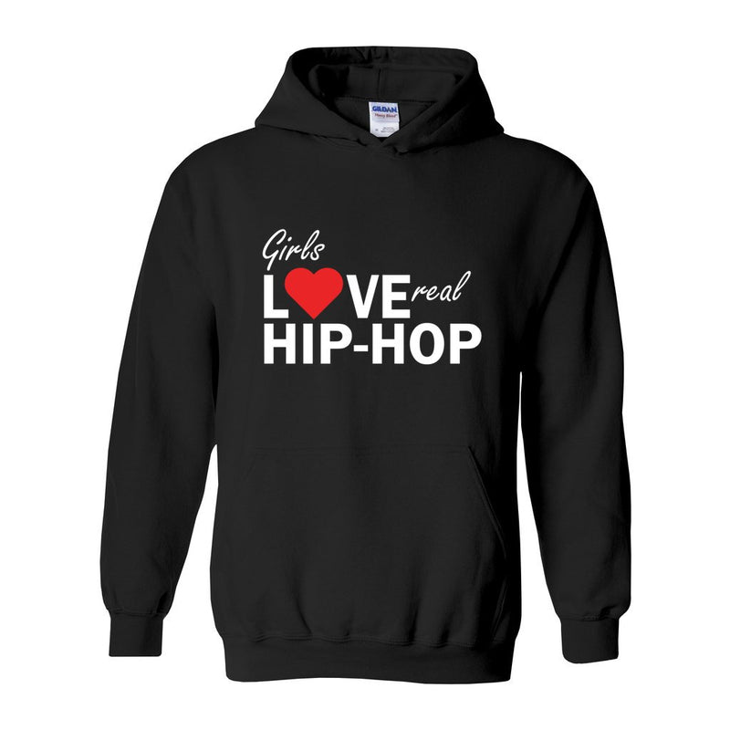 Girls Love Real Hip-Hop Hoodie Black
