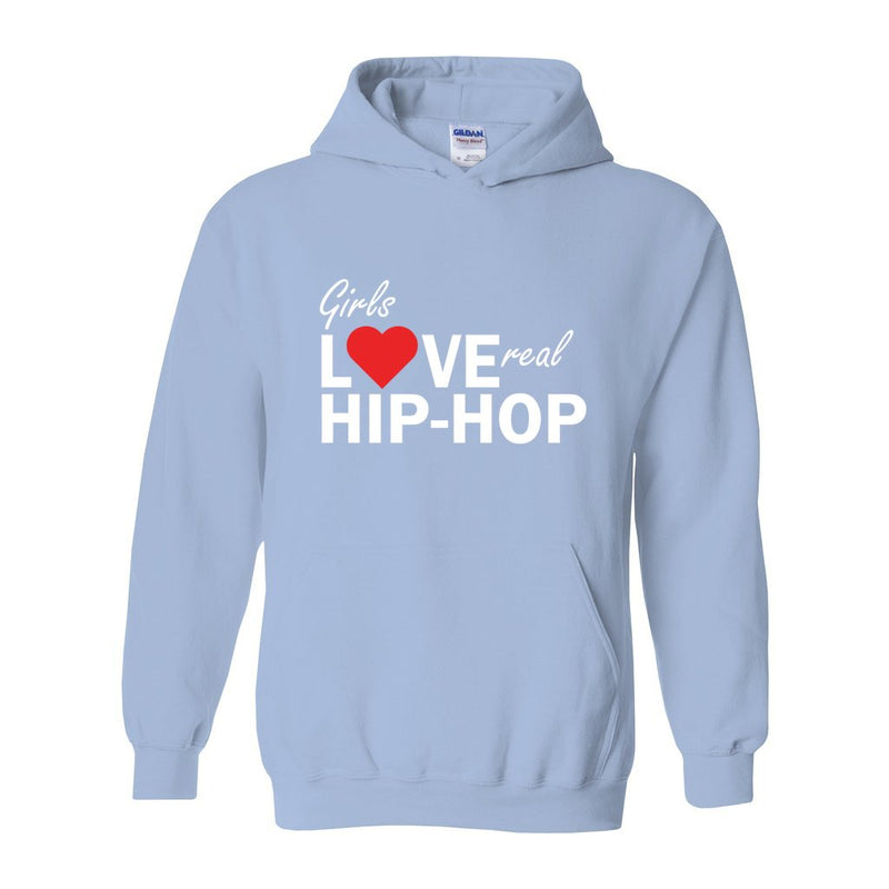 Girls Love Real Hip-Hop Hoodie Light Blue