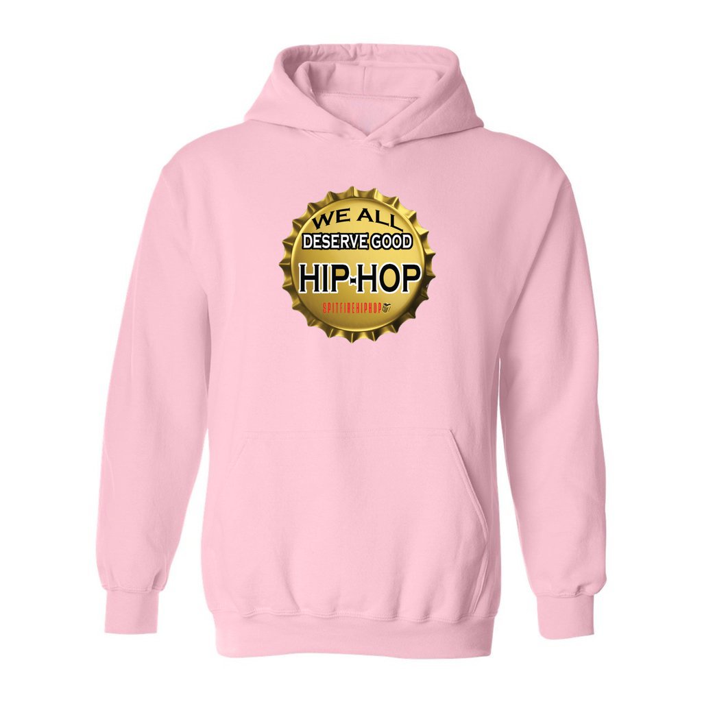 Deserve Good Hip-Hop (Bottle Cap) Unisex Hoodie Light Pink