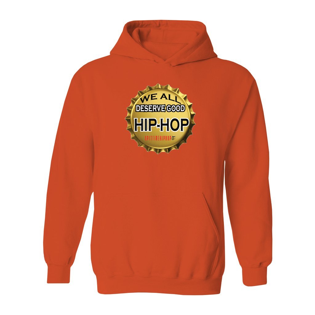 Deserve Good Hip-Hop (Bottle Cap) Unisex Hoodie Orange