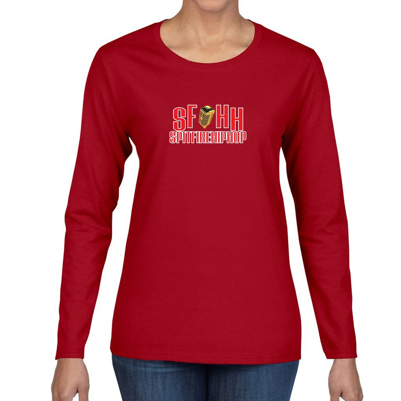 Just Spit It! Ladies Long Sleeve Red