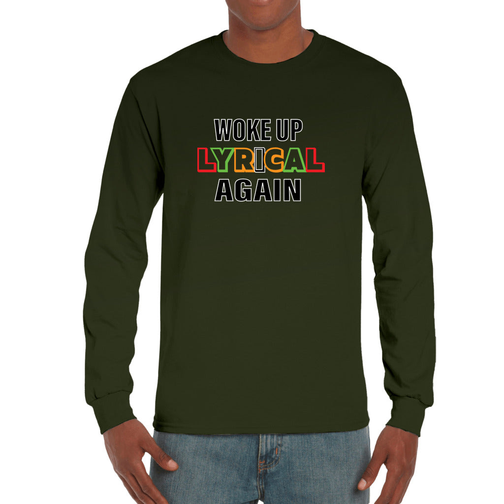 Woke Up Lyrical Again Men's Long Sleeve T-shirt Forest Green