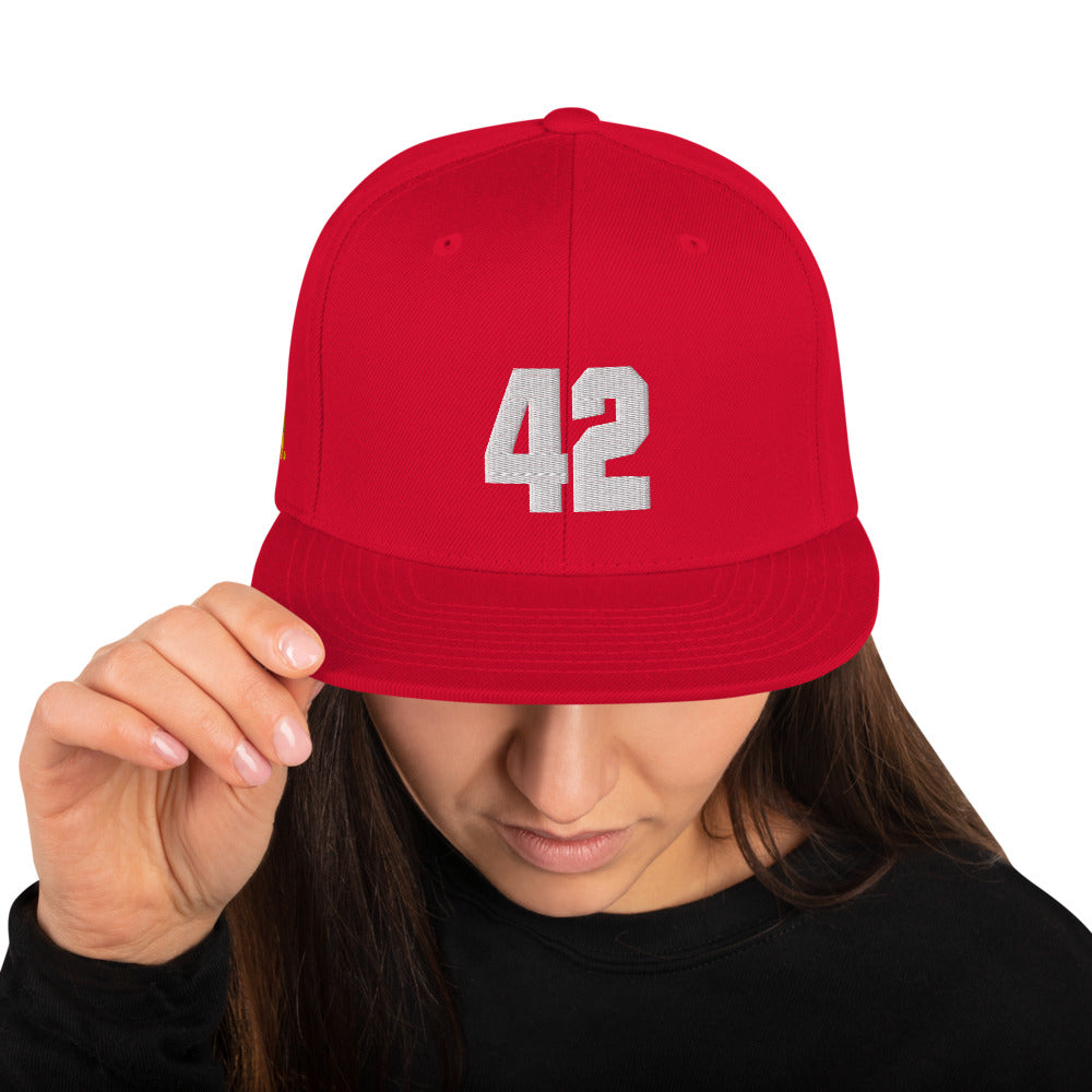 Red 42 Snapback - SpitFireHipHop