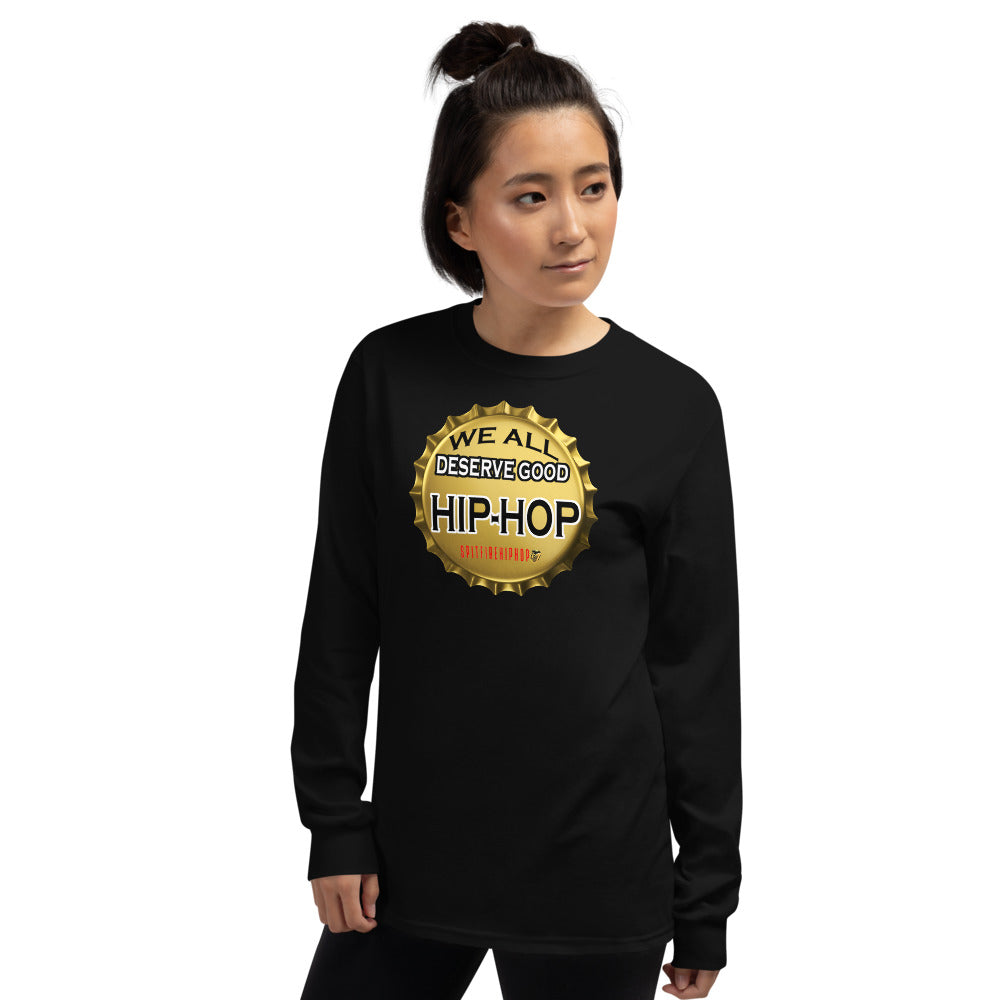 Deserve Good Hip-Hop (Bottle Cap) Long Sleeve - SpitFireHipHop