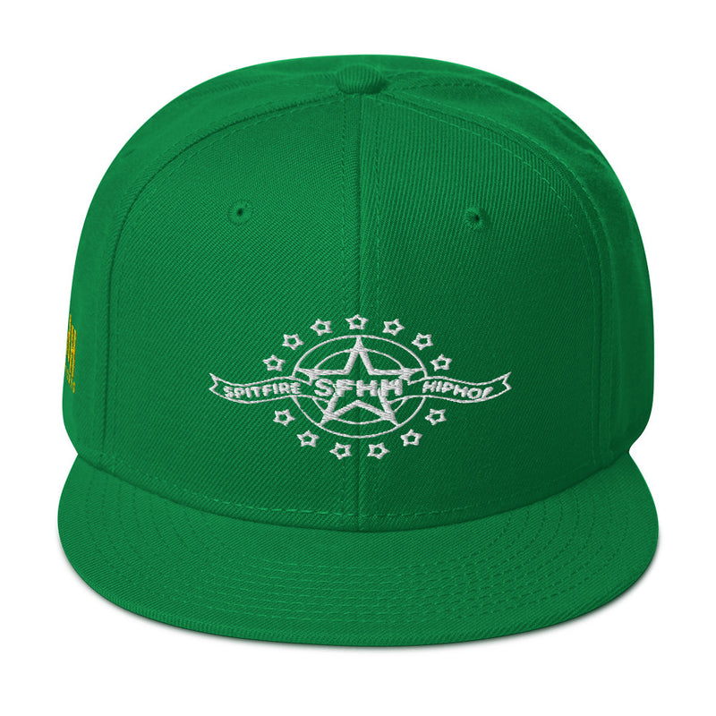 SpitFireHipHop Stars Green Snapback Hat